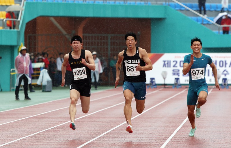 남자부 100m 우승 이재성(한국체대)