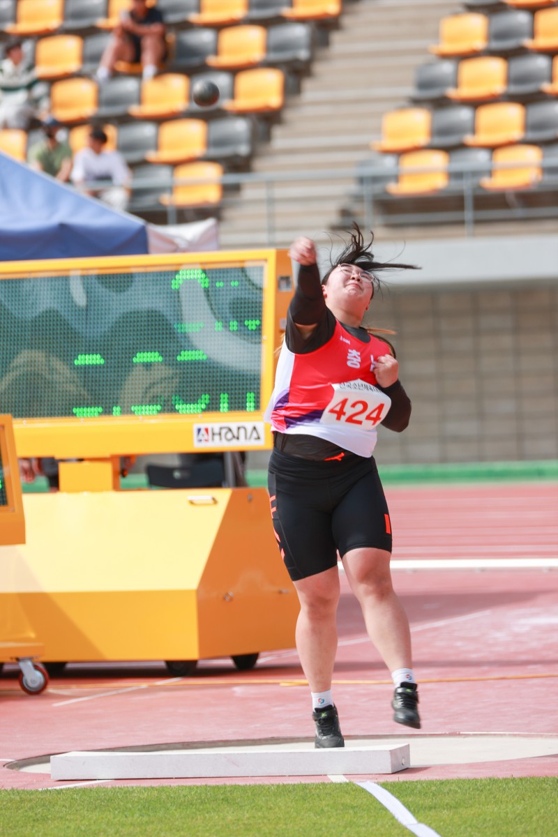 여중부 포환던지기 한국기록  이예람(천안오성중)