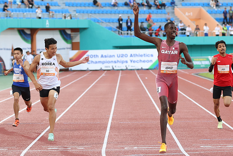 남 400m 은메달 배건율 피니시