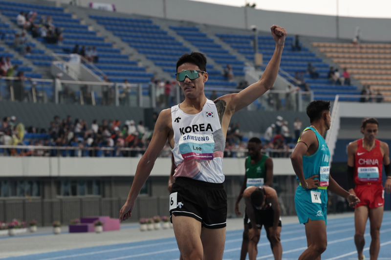 남자부 1500m 은메달 이재웅