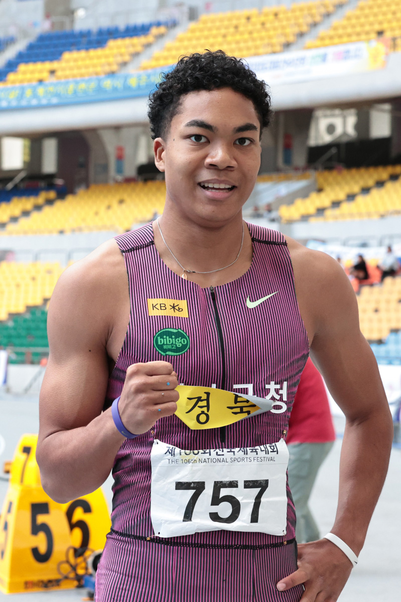 남자부 200m 우승 나마디 조엘진(757) 대회 2관왕