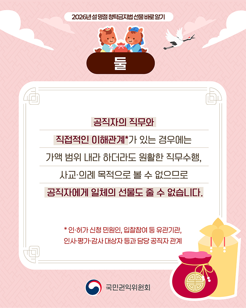 2026 설 명절 청탁금지법 바로알기 홍보물