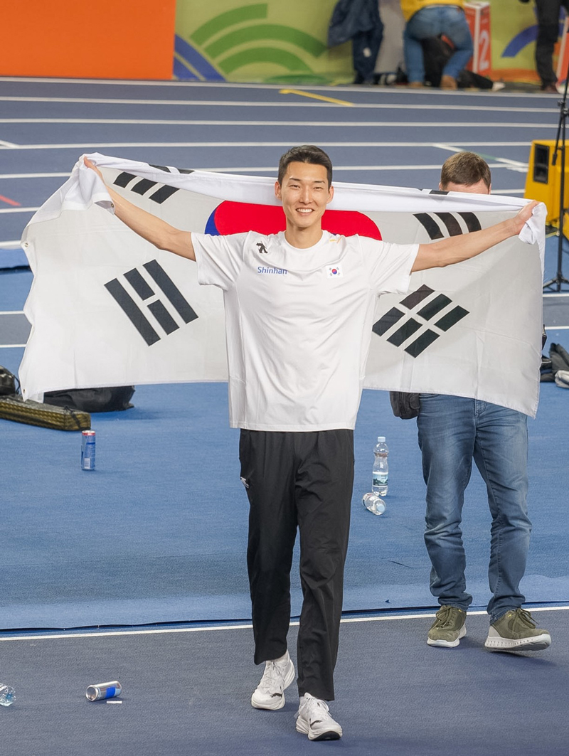 세계실내육상경기선수권대호 공동 3위 우상혁