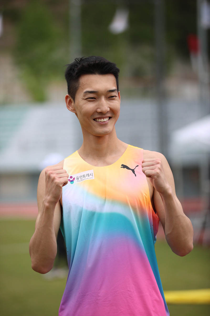 남자부 높이뛰기 우승 우상혁 