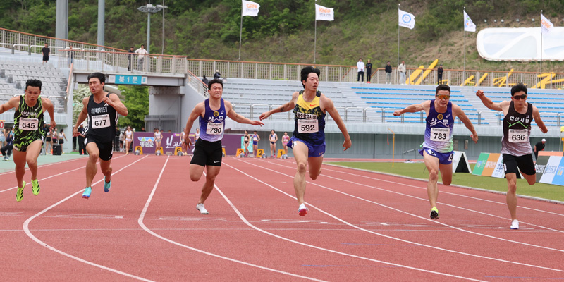 남자부 100m 결선 진출 이재성