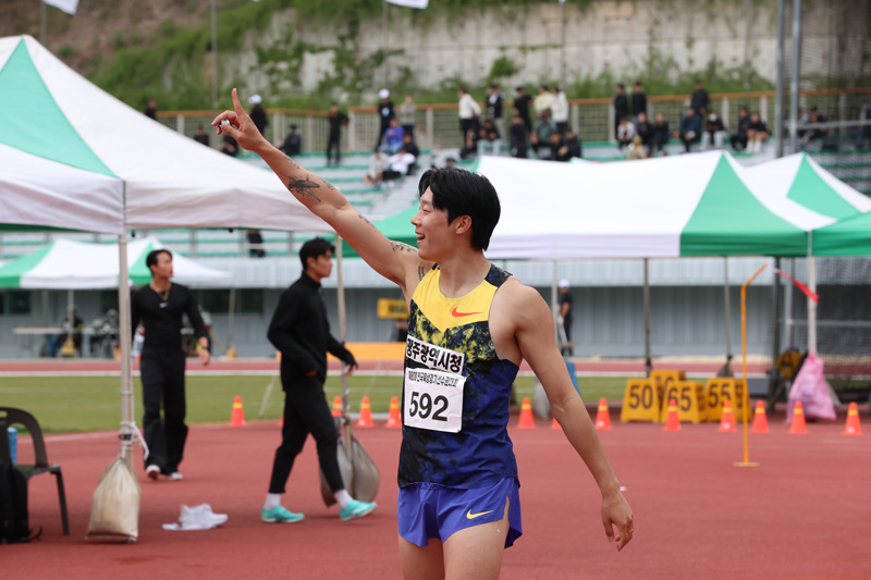 남자부 100m 결선 진출 이재성